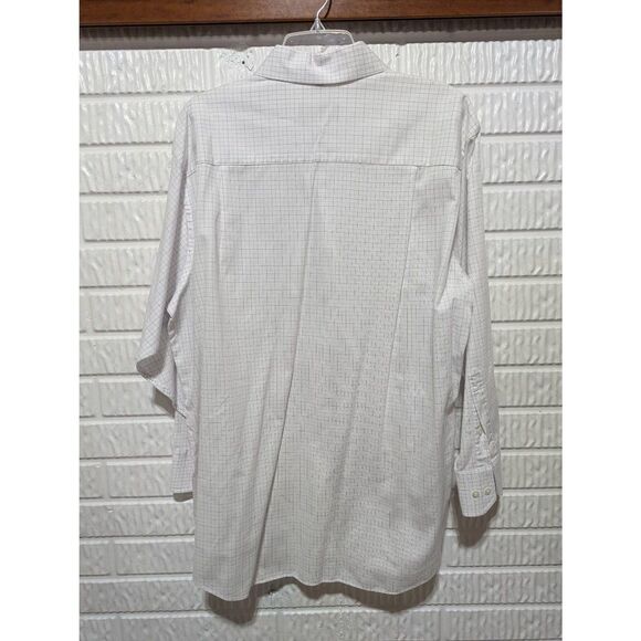 Donald J Trump Signature Collection Men White Pink Blue Button Front Shirt 22/33 - Picture 4 of 7